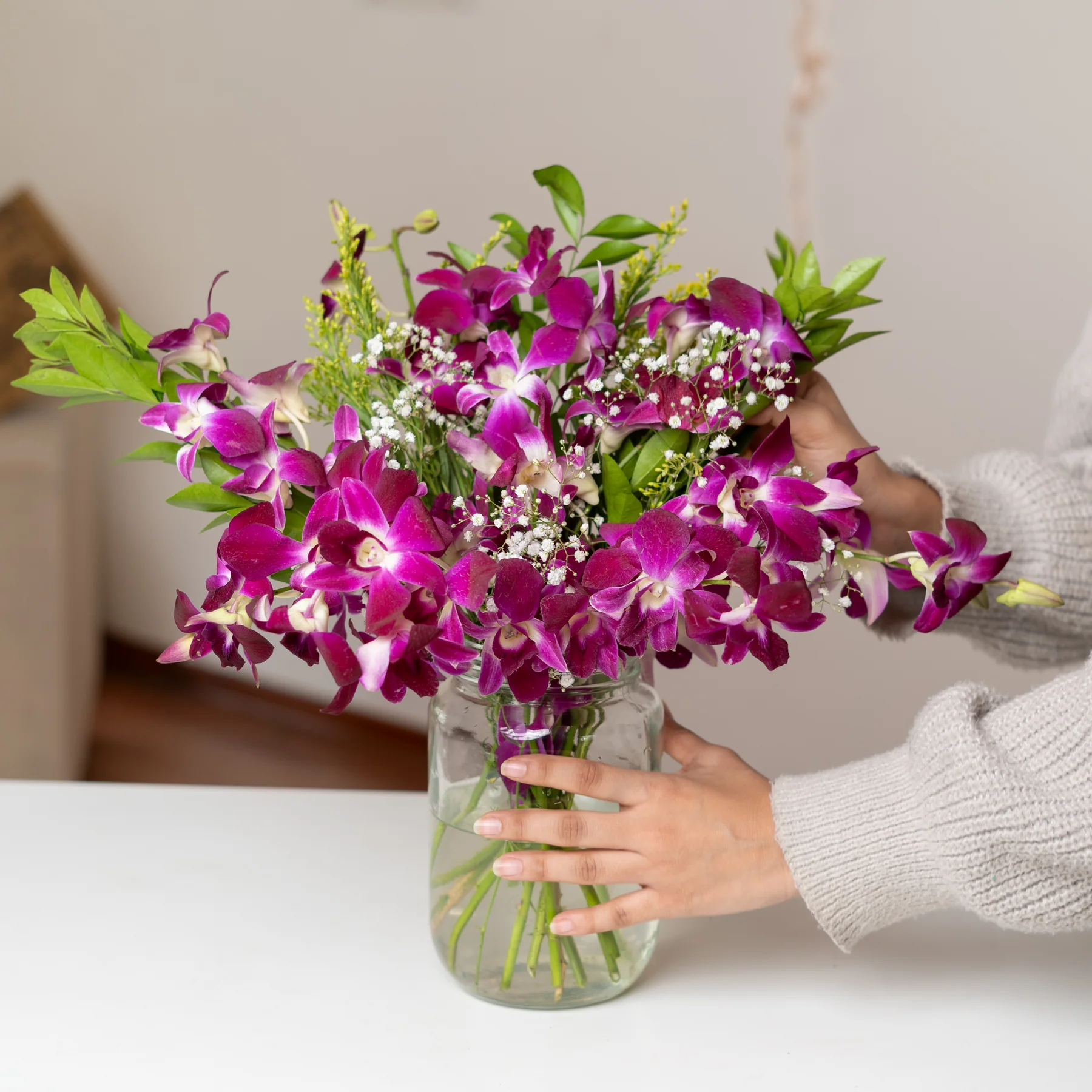 Purple Orchids -10 STEMS
